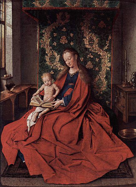 Jan Van Eyck Madonna mit dem lesenden Kinde Spain oil painting art